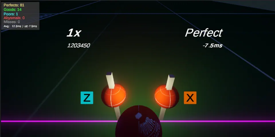 Project Mountaintop gameplay with combo and score UI